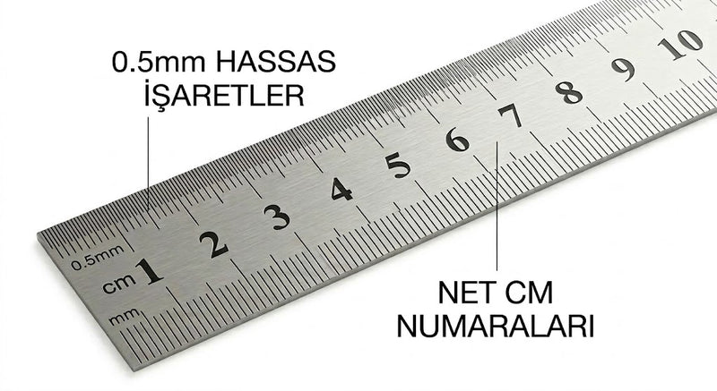 Çelik Cetvel 50cm (1,0x27mm)