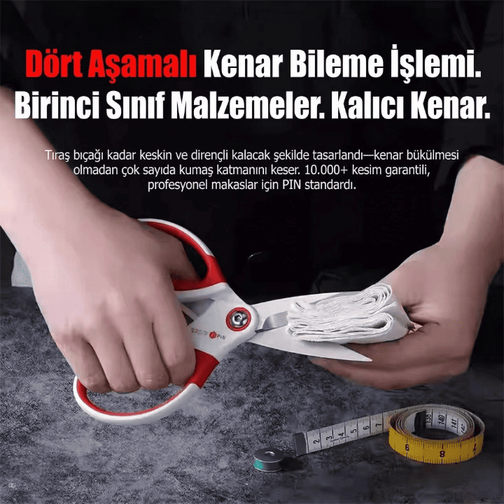 Profesyonel Geniş Saplı Terzi Makası 8 İnç - PIN-D8