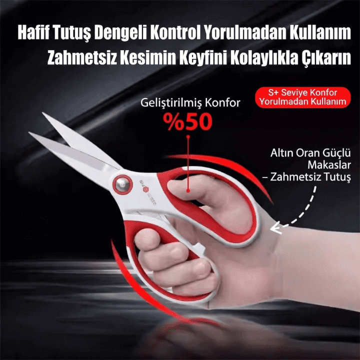 Profesyonel Geniş Saplı Terzi Makası 8 İnç - PIN-D8