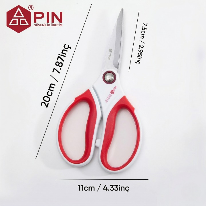 Profesyonel Geniş Saplı Terzi Makası 8 İnç - PIN-D8