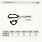 Yüksek Teknoloji Titanyum Profesyonel Terzi Makası 8 inç / PIN-7205 (8")