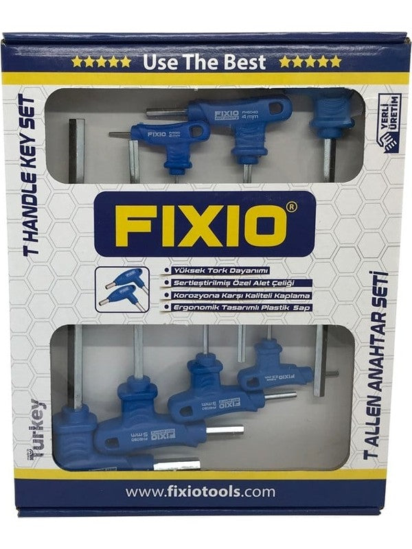 T Saplı Iki Uçlu Alyan Anahtar Takımı 7 Parça / Fh6107