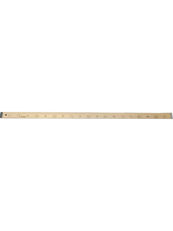 Ahşap Manifatura Cetveli Demirli 1 Metre (100cm) (MDF)