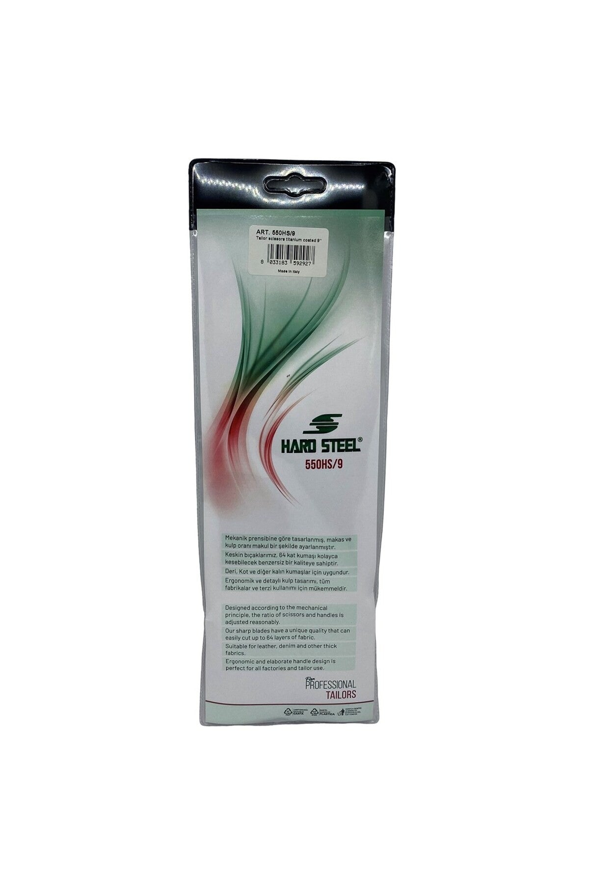 Titanyum Kaplama Plastik Saplı 9inç Makas / 550HS/9