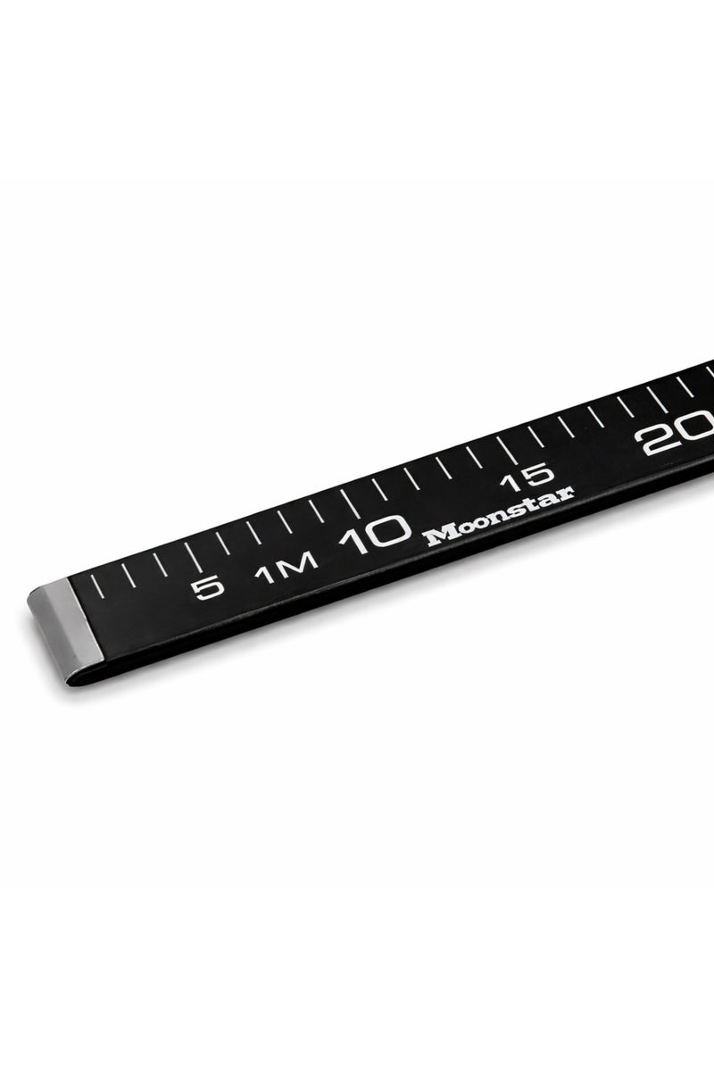 Ahşap Manifatura Cetveli Paslanmaz Demirli 1 Metre (100cm) Siyah (Ağaç)