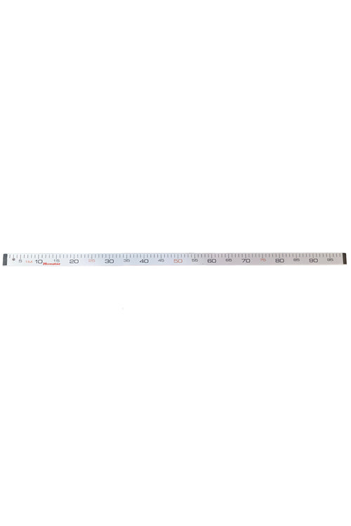 Ahşap Manifatura Cetveli Paslanmaz Demirli 1 Metre (100cm) Beyaz (Ağaç)